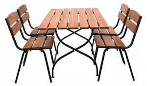 Dřevěný zahradní set WEEKEND 2, stůl + 6x židle stohovatelné