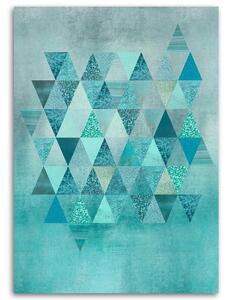 Obraz na plátně Sbírka modrých trojúhelníků - Andrea Haase Rozměry: 40 x 60 cm