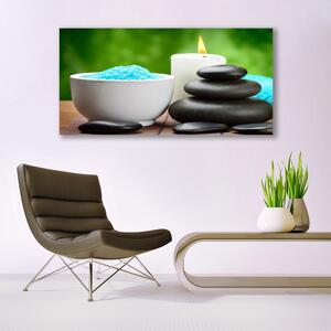 Akrylový obraz Svíčky Kameny Zen Umění 120x60 cm