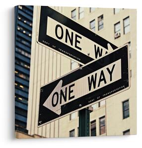 Obraz - New York ONE WAY (30x30 cm)