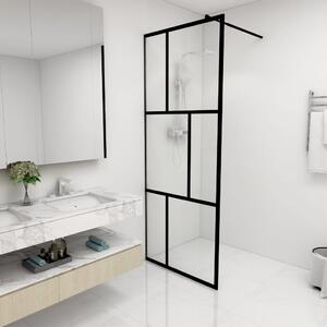 Zástěna do průchozí sprchy s tvrzeným sklem černá 80 x 195 cm