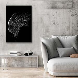 Obraz na plátně Vetřelec, černobílá hlava příšery - Alberto Perez Rozměry: 40 x 60 cm