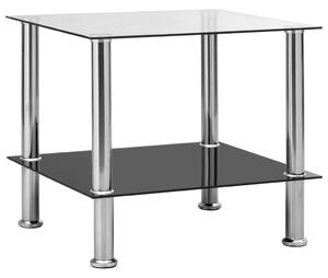 Odkládací stolek průhledný 45 x 50 x 45 cm tvrzené sklo