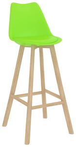 Barové židle 2 ks zelené umělá kůže