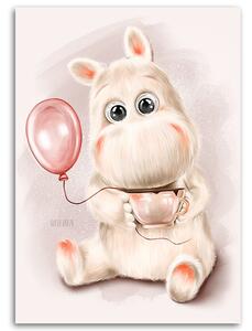 Obraz na plátně Růžový balonek - Svetlana Gracheva Rozměry: 40 x 60 cm