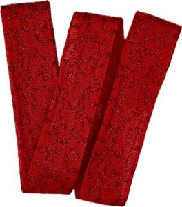 Vánoční ornament Red – bavlněná stuha červená s červeným potiskem 25mm x 2m