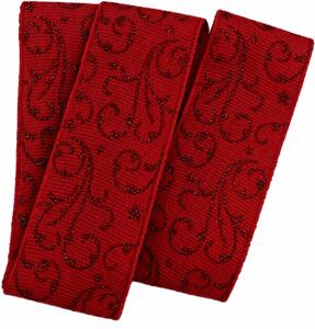 Vánoční ornament Red – bavlněná stuha červená s červeným potiskem 40mm x 2m