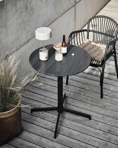 Zahradní stolek leho Ø 70 cm černý