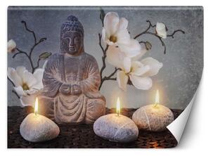 Fototapeta Buddha se svíčkami Materiál: Vliesová, Rozměry: 200 x 140 cm