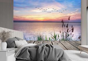Fototapeta Západ slunce na jezeře Materiál: Vliesová, Rozměry: 200 x 140 cm