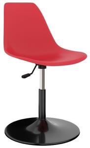 Otočné jídelní židle 6 ks červené PP