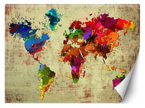 Fototapeta Akvarelová mapa světa Materiál: Vliesová, Rozměry: 200 x 140 cm