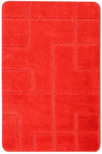 Koupelnový kobereček Inez Red červený / geometrie