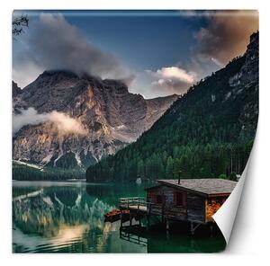 Fototapeta Jezero v horách, horská krajina Materiál: Vliesová, Rozměry: 100 x 100 cm