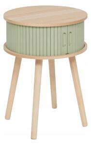 NOČNÍ STOLEK MDF MODERNÍ ZELENÝ NYSOS S POSUVNÝMI DVÍŘKY 54X40CM