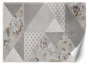 Fototapeta Květiny na šedé textury Materiál: Vliesová, Rozměry: 200 x 140 cm