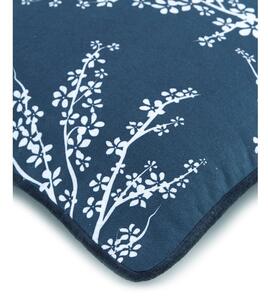 Modrý bavlněný dekorativní povlak na polštář Westwing Collection Jada, 40 x 40 cm