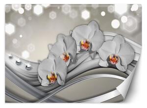 Fototapeta Orchideje a vlny Materiál: Vliesová, Rozměry: 200 x 140 cm