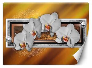 Fototapeta Geometrie a orchideje Materiál: Vliesová, Rozměry: 200 x 140 cm