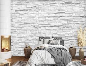 Fototapeta Bílá kamenná zeď Materiál: Vliesová, Rozměry: 200 x 140 cm