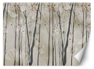 Fototapeta Stromy, květiny a motýli Materiál: Vliesová, Rozměry: 200 x 140 cm