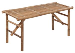 Skládací zahradní lavice s poduškou 118 cm bambus