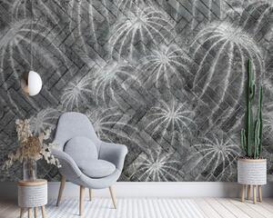 Fototapeta Kaktusy v šedé barvě Materiál: Vliesová, Rozměry: 200 x 140 cm