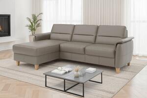 ROHOVÁ SEDAČKA, kůže, šedá Sit & More - Sedací soupravy, Online Only