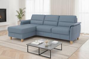 ROHOVÁ SEDAČKA, kůže, šedomodrá Sit & More - Sedací soupravy, Online Only