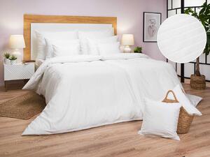 Povlečení atlas grádl Polycotton bílý pruh 140x200, 70x90 cm
