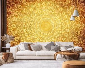 Fototapeta Orientální zlatá mandala Materiál: Vliesová, Rozměry: 300 x 210 cm