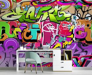 Fototapeta Graffiti art v neonových barvách Materiál: Vliesová, Rozměry: 200 x 140 cm