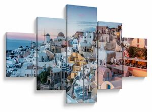 Obraz - Stmívání v Santorini (125x70 cm)