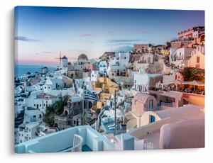 Obraz - Stmívání v Santorini (70x50 cm)