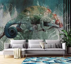Fototapeta Chameleon v tropickém lese Materiál: Vliesová, Rozměry: 200 x 140 cm