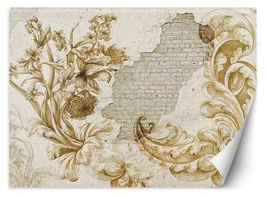 Fototapeta Rostlinná freska na opadávající omítce Materiál: Vliesová, Rozměry: 200 x 140 cm