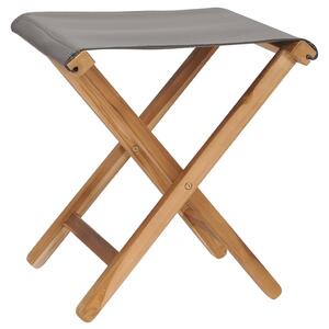 Skládací židle 2 ks masivní teakové dřevo a textil tmavě šedé