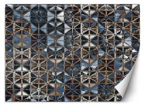 Fototapeta Modré skleněné dlaždice - mozaika Materiál: Vliesová, Rozměry: 200 x 140 cm