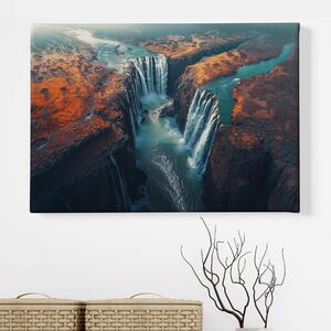 Obraz na plátně - Vodopády Dotek Afriky FeelHappy.cz Velikost obrazu: 40 x 30 cm