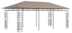 Altán s moskytiérou 6 x 3 x 2,73 m taupe 180 g/m²