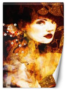 Fototapeta Portrét, zlatá žena Materiál: Vliesová, Rozměry: 100 x 140 cm