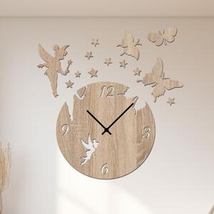Dřevo života | Nástěnné hodiny FAIRY TAIL | Barva: Světlý dub | Velikost hodin: 35x35