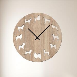 Dřevo života | Nástěnné PSI hodiny | Barva: Javor | Velikost hodin: 35x35