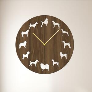 Dřevo života | Nástěnné PSI hodiny | Barva: Buk | Velikost hodin: 35x35