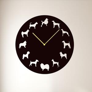 Dřevo života | Nástěnné PSI hodiny | Barva: Černá | Velikost hodin: 35x35