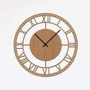 Dřevo života | Nástěnné dřevěné hodiny BIG BANG | Barva: Bílá | Velikost hodin: 35x35