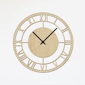 Dřevo života | Nástěnné dřevěné hodiny BIG BANG | Barva: Bílá | Velikost hodin: 35x35
