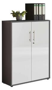 SKŘÍŇ NA ŠANONY, antracitová, vysoce lesklá bílá, 84,4/113,6/33 cm MID.YOU - Online Only kancelářský nábytek, Online Only
