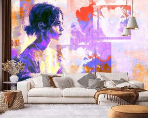 Fototapeta Portrét ženy ve fialové barvě Materiál: Vliesová, Rozměry: 200 x 140 cm