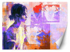 Fototapeta Portrét ženy ve fialové barvě Materiál: Vliesová, Rozměry: 200 x 140 cm